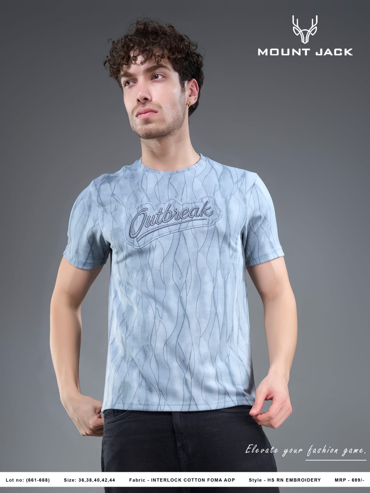 Lot No 661-668 Foma Aop Mount Jack Imported Mens Tshirts Wholesaler Gujarat