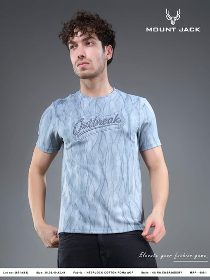 Lot No 661-668 Foma Aop Mount Jack Imported Mens Tshirts Wholesaler Gujarat