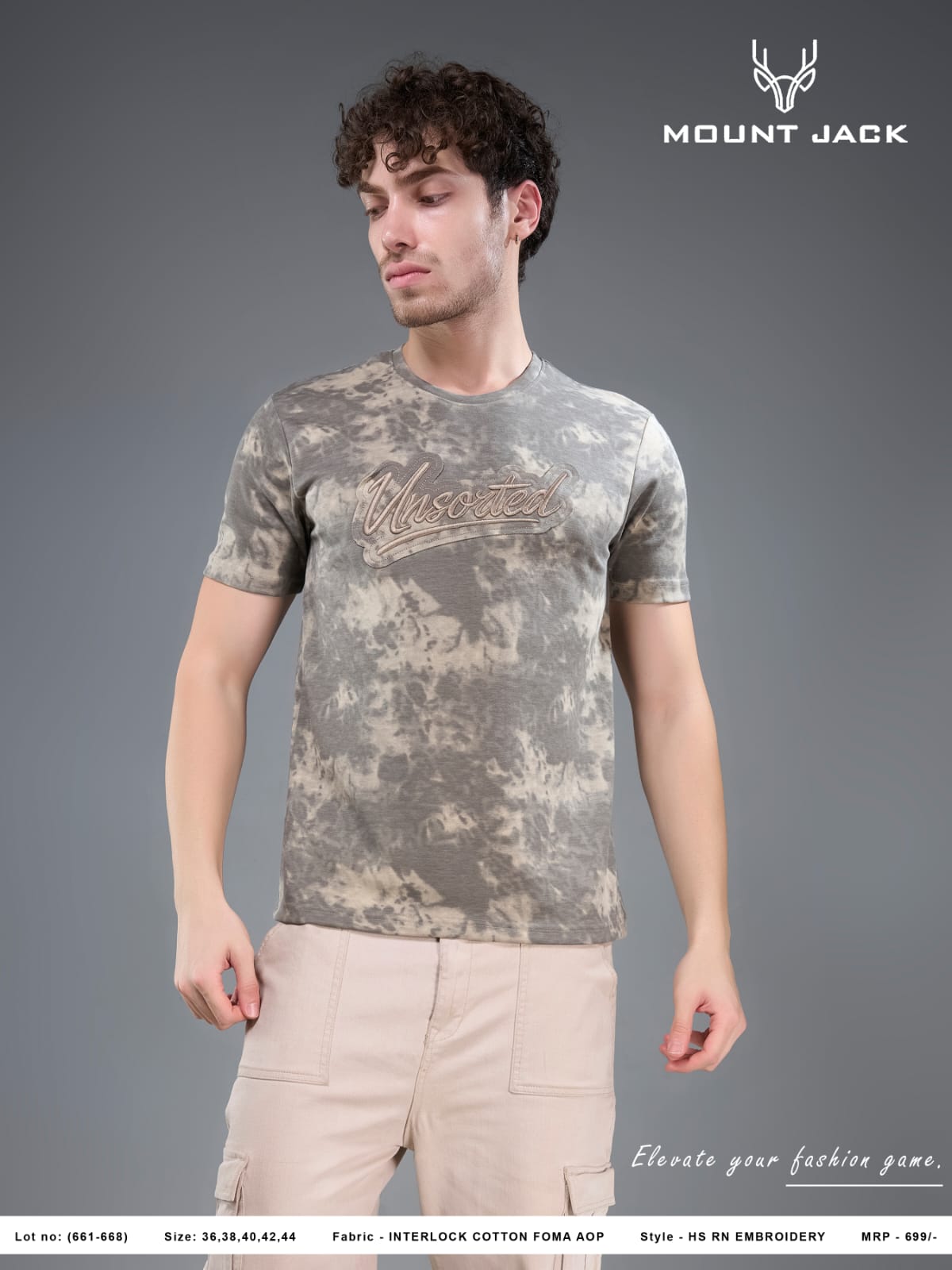 Lot No 661-668 Foma Aop Mount Jack Imported Mens Tshirts Wholesaler Gujarat