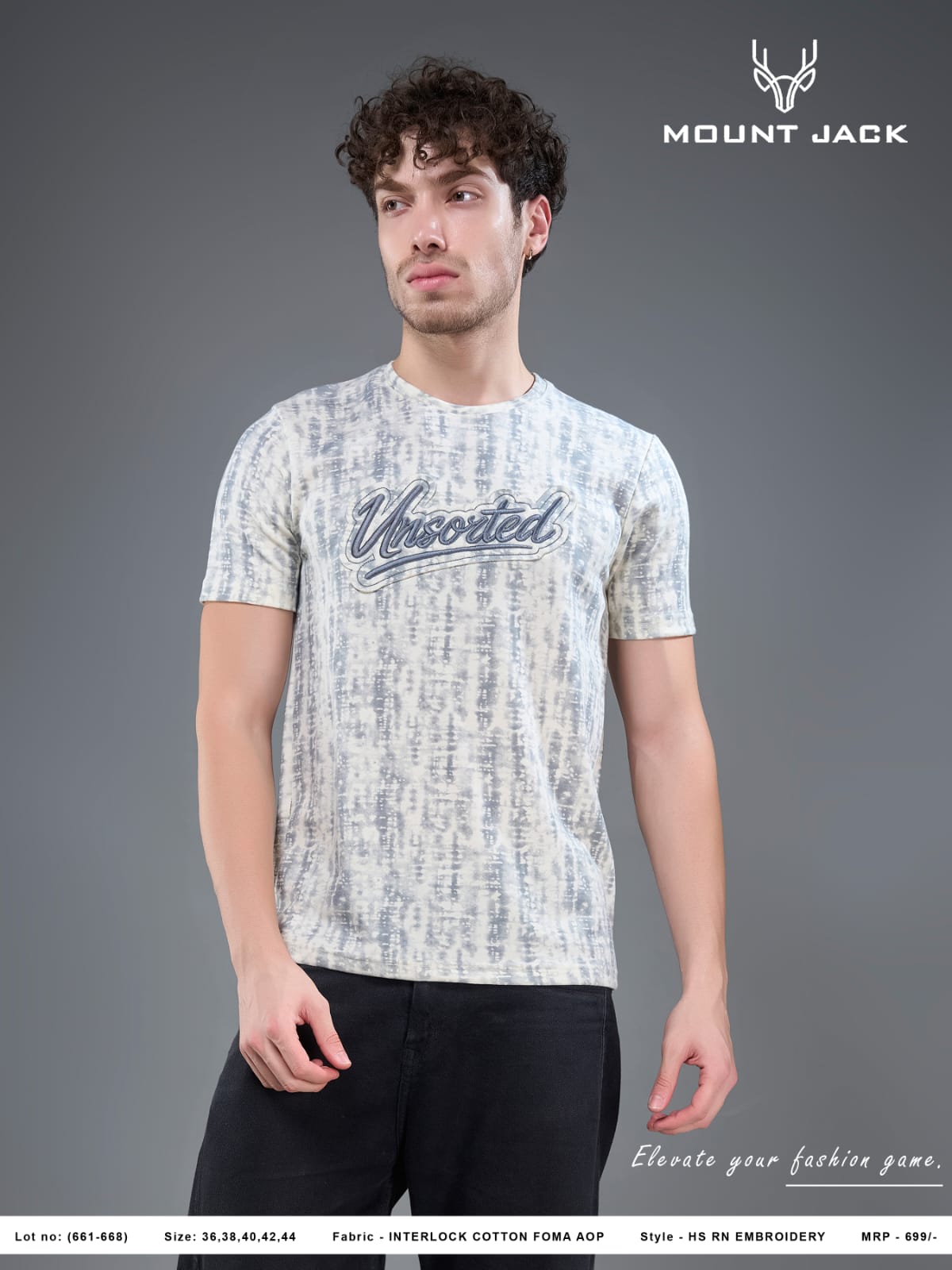 Lot No 661-668 Foma Aop Mount Jack Imported Mens Tshirts Wholesaler Gujarat