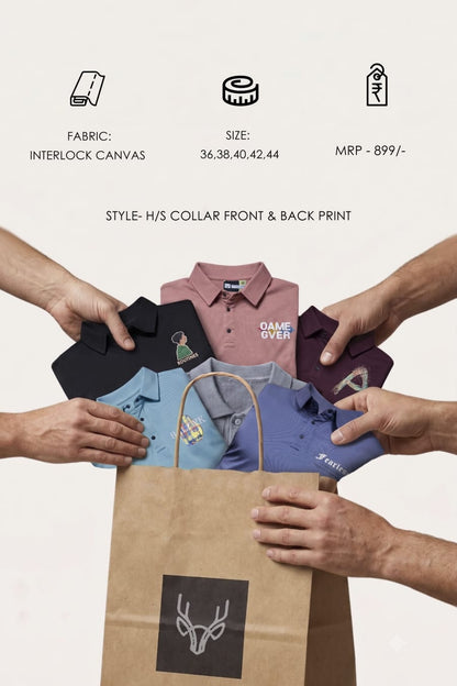 Lot No 768-775 Canvas Mount Jack Interlock Mens Tshirts Exporter India