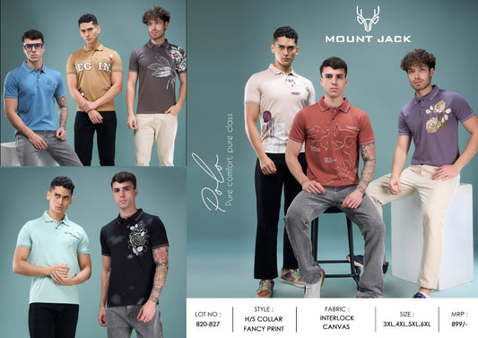 Lot No 820-827 Cotton Mount Jack Imported Mens Tshirts Supplier