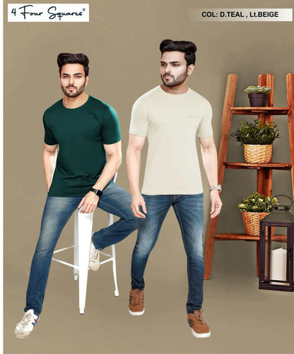 Lot No Wf 108 4 Four Squares Biowash Mens Tshirts Wholesaler Gujarat