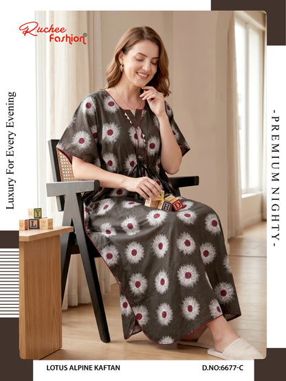 Lotus Alpine 0608 Ruchee Fashion Kaftan Nighty Wholesale Price