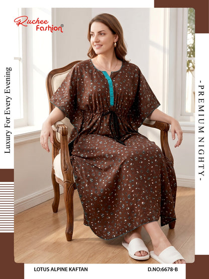 Lotus Alpine 0608 Ruchee Fashion Kaftan Nighty Wholesale Price