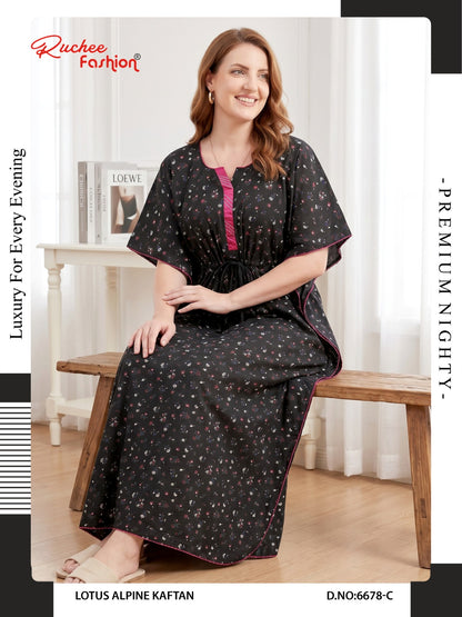Lotus Alpine 0608 Ruchee Fashion Kaftan Nighty Wholesale Price