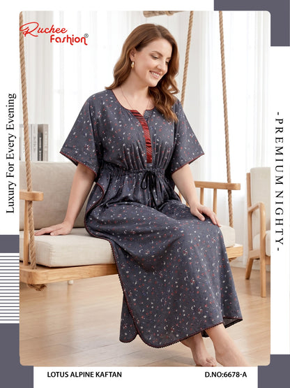 Lotus Alpine 0608 Ruchee Fashion Kaftan Nighty Wholesale Price