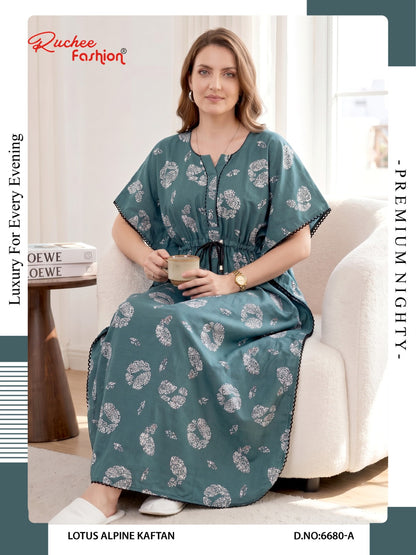 Lotus Alpine 0608 Ruchee Fashion Kaftan Nighty Wholesale Price