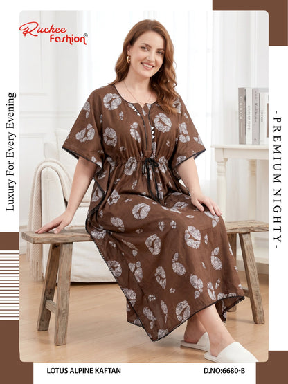 Lotus Alpine 0608 Ruchee Fashion Kaftan Nighty Wholesale Price