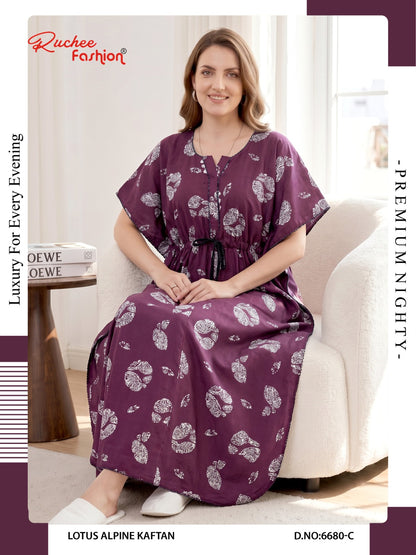 Lotus Alpine 0608 Ruchee Fashion Kaftan Nighty Wholesale Price