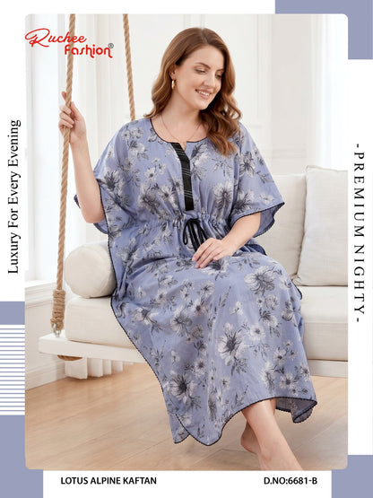 Lotus Alpine 0608 Ruchee Fashion Kaftan Nighty Wholesale Price