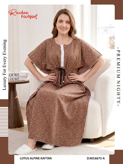Lotus Alpine 0608 Ruchee Fashion Kaftan Nighty Wholesale Price