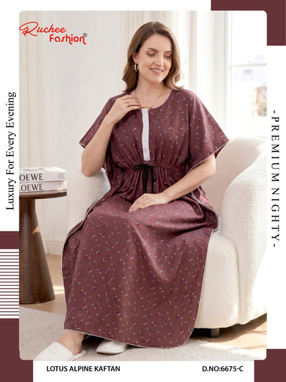 Lotus Alpine 0608 Ruchee Fashion Kaftan Nighty Wholesale Price