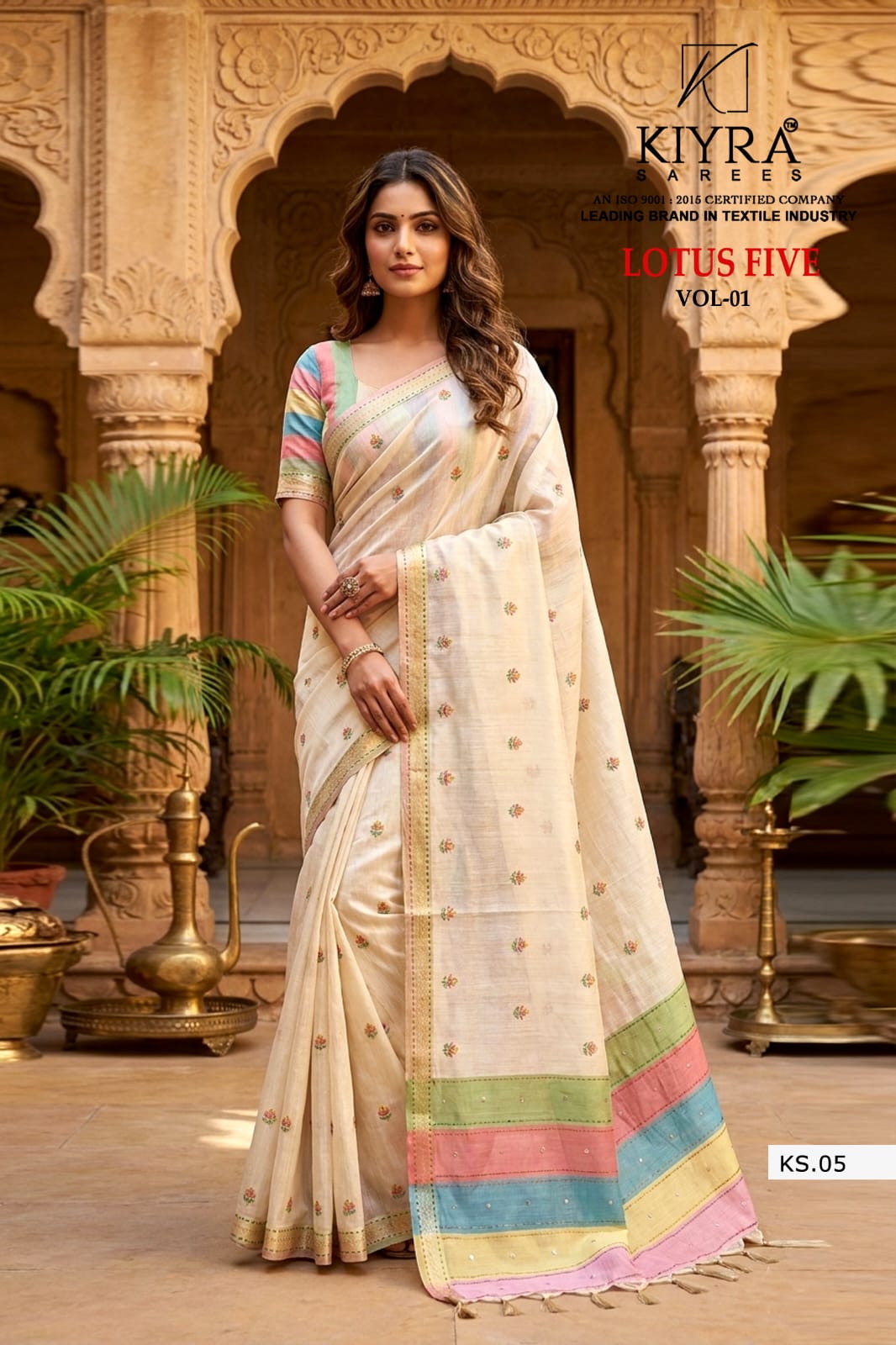 Lotus Five Vol 1 Kiyra Cotton Sarees Exporter India
