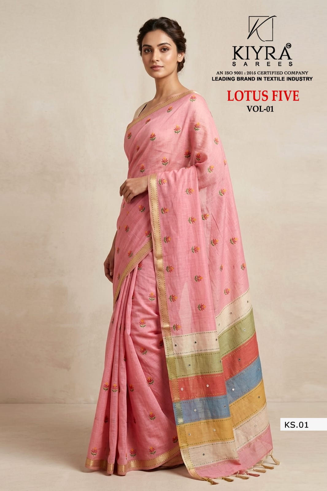 Lotus Five Vol 1 Kiyra Cotton Sarees Exporter India