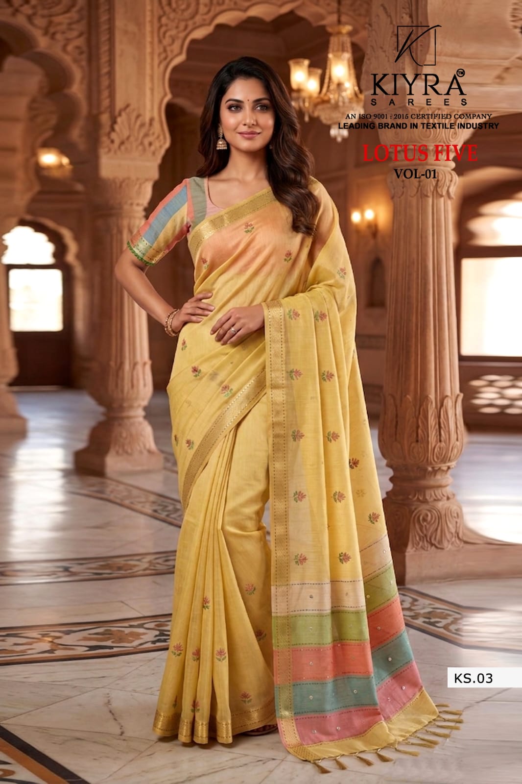 Lotus Five Vol 1 Kiyra Cotton Sarees Exporter India