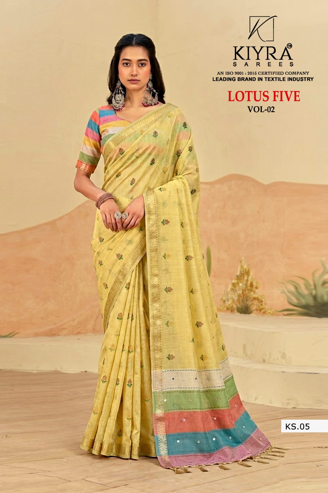 Lotus Five Vol 2 Kiyra Cotton Sarees Wholesaler India