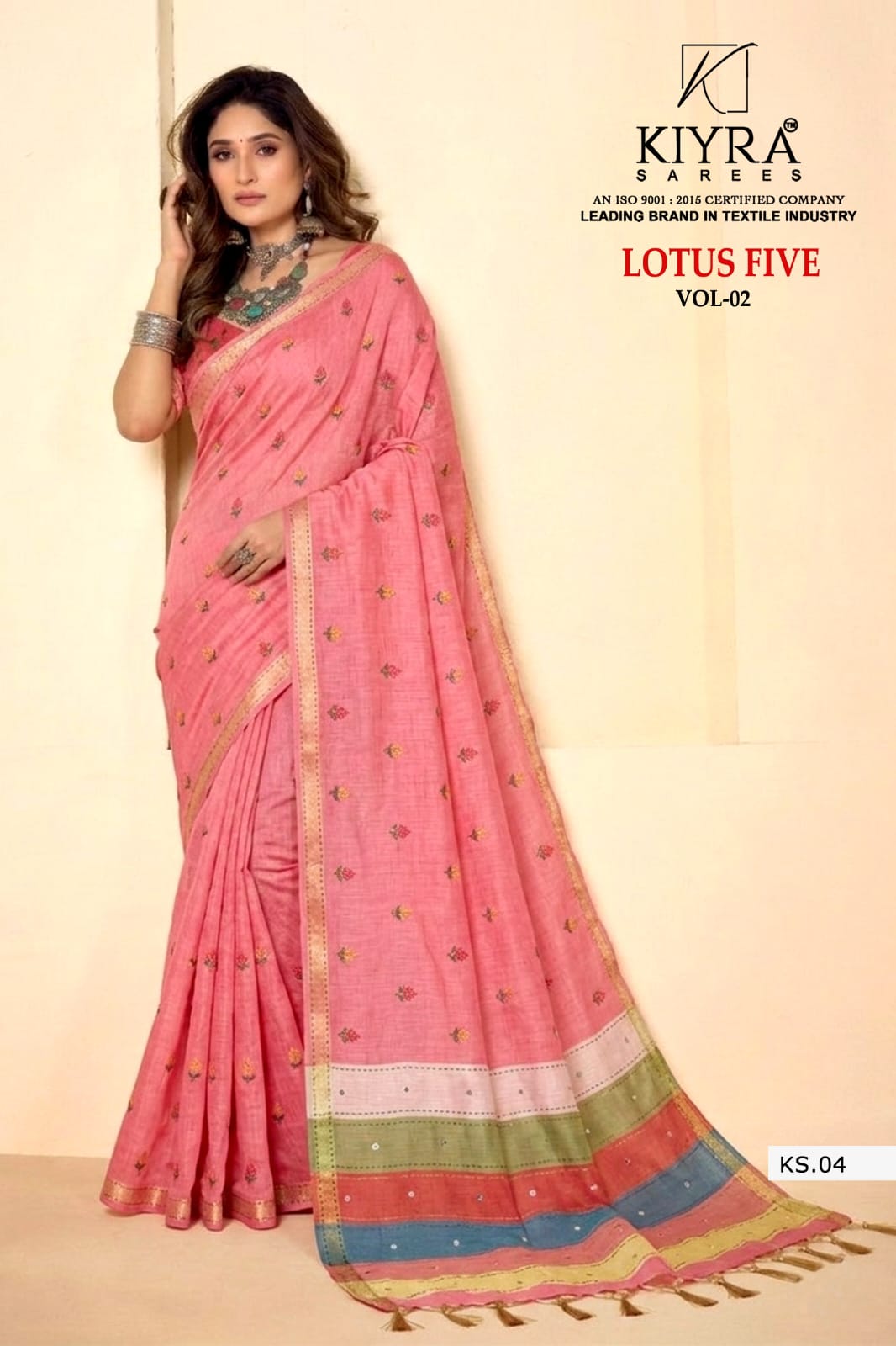 Lotus Five Vol 2 Kiyra Cotton Sarees Wholesaler India