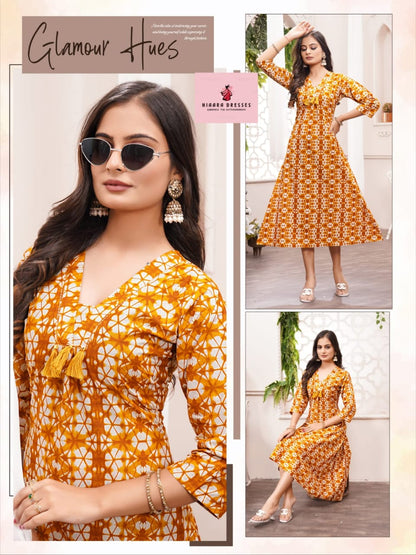 Lotus Hiaara Cotton Anarkali Kurtis Exporter Ahmedabad