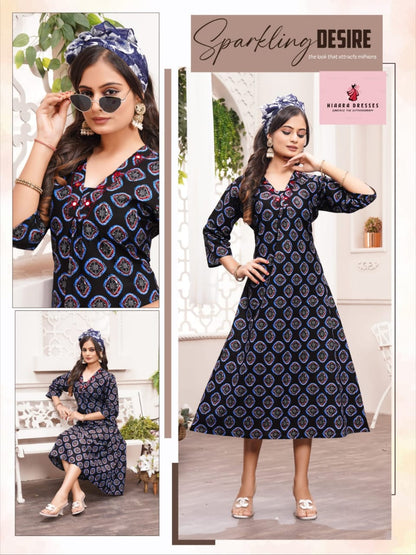 Lotus Hiaara Cotton Anarkali Kurtis Exporter Ahmedabad