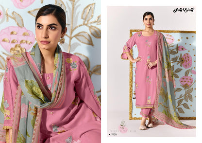 Lotus Jay Vijay Mal Chanderi Pant Style Suits Exporter Ahmedabad