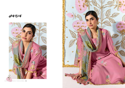 Lotus Jay Vijay Mal Chanderi Pant Style Suits Exporter Ahmedabad