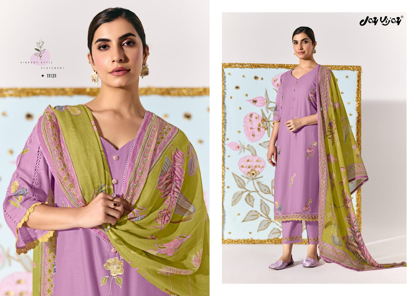 Lotus Jay Vijay Mal Chanderi Pant Style Suits Exporter Ahmedabad