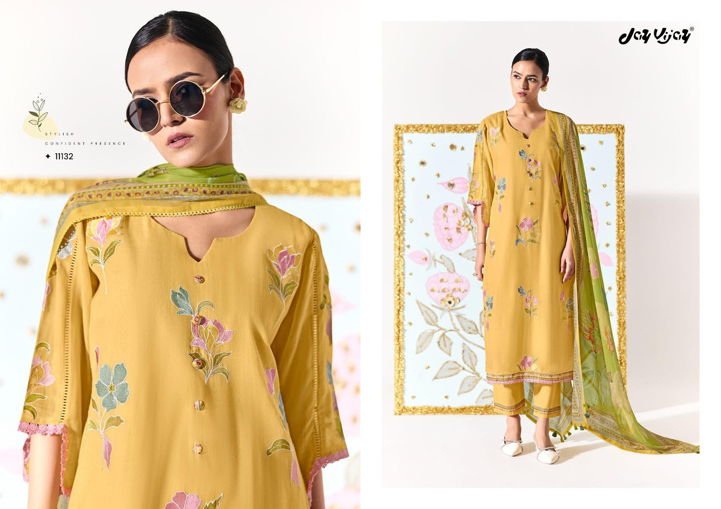 Lotus Jay Vijay Mal Chanderi Pant Style Suits Exporter Ahmedabad