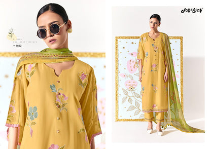 Lotus Jay Vijay Mal Chanderi Pant Style Suits Exporter Ahmedabad