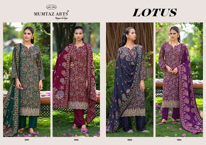 Lotus Mumtaz Arts Viscose Pashmina Suits Wholesale Rate