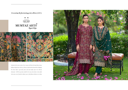 Lotus Mumtaz Arts Viscose Pashmina Suits Wholesale Rate