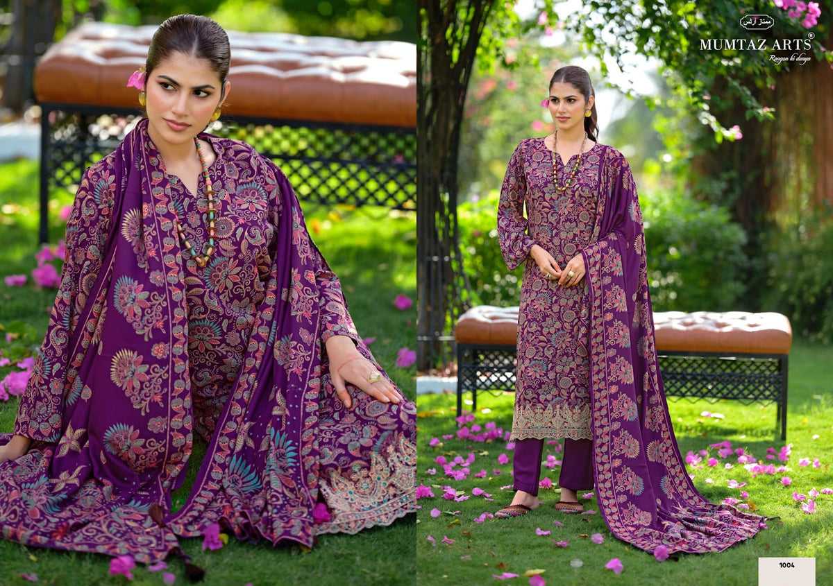Lotus Mumtaz Arts Viscose Pashmina Suits Wholesale Rate