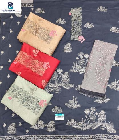 Lotus Sargam Prints Pure Jam Pant Style Suits Supplier Gujarat