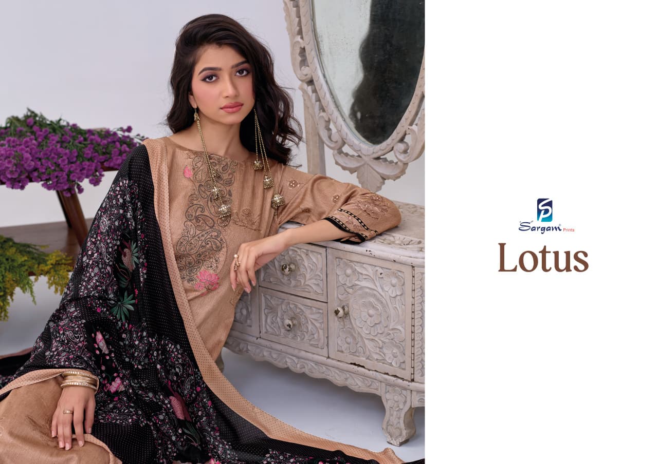 Lotus Sargam Prints Pure Jam Pant Style Suits Supplier Gujarat