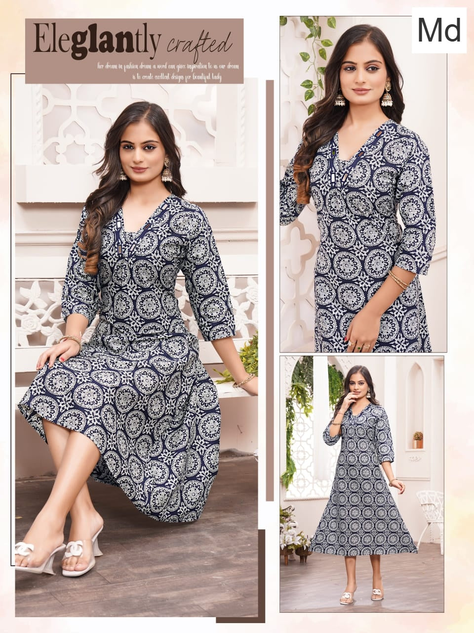 Lotus Vol 1 Md Mal Cotton Anarkali Kurtis Wholesale Rate