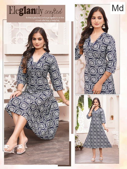 Lotus Vol 1 Md Mal Cotton Anarkali Kurtis Wholesale Rate