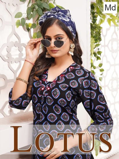 Lotus Vol 1 Md Mal Cotton Anarkali Kurtis Wholesale Rate