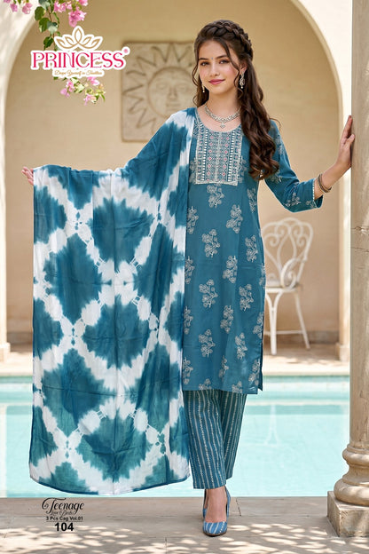 Love Birds Vol 1 Princess Creation Rayon Girls Readymade Pant Suits Supplier India
