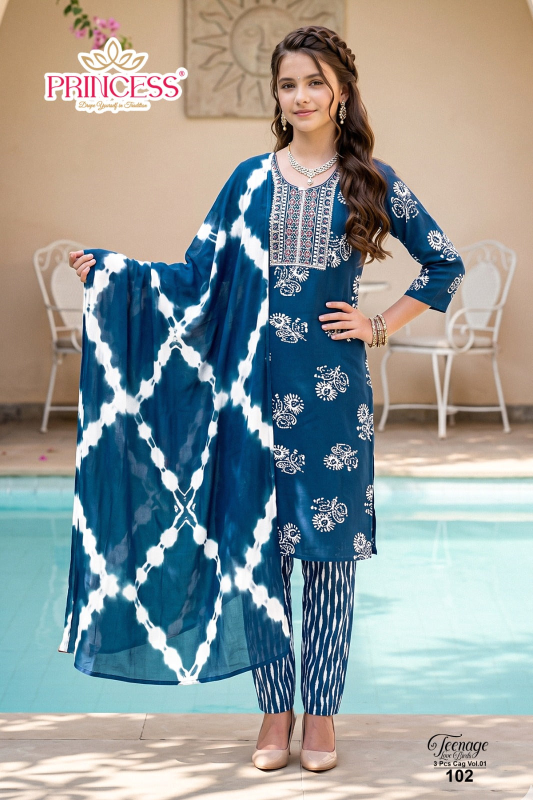 Love Birds Vol 1 Princess Creation Rayon Girls Readymade Pant Suits Supplier India
