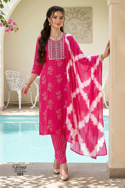 Love Birds Vol 1 Princess Creation Rayon Girls Readymade Pant Suits Supplier India