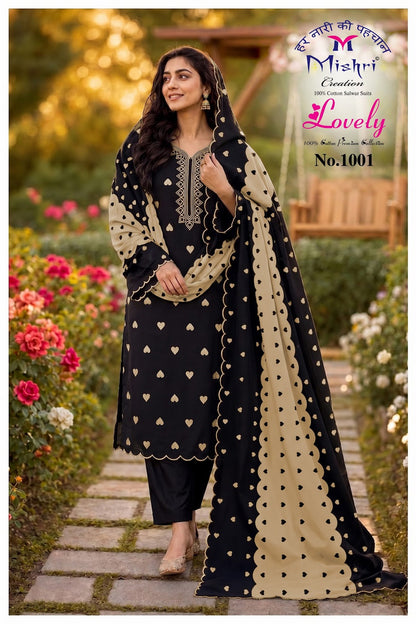 Lovely Mishri Cotton Karachi Salwar Suits Manufacturer