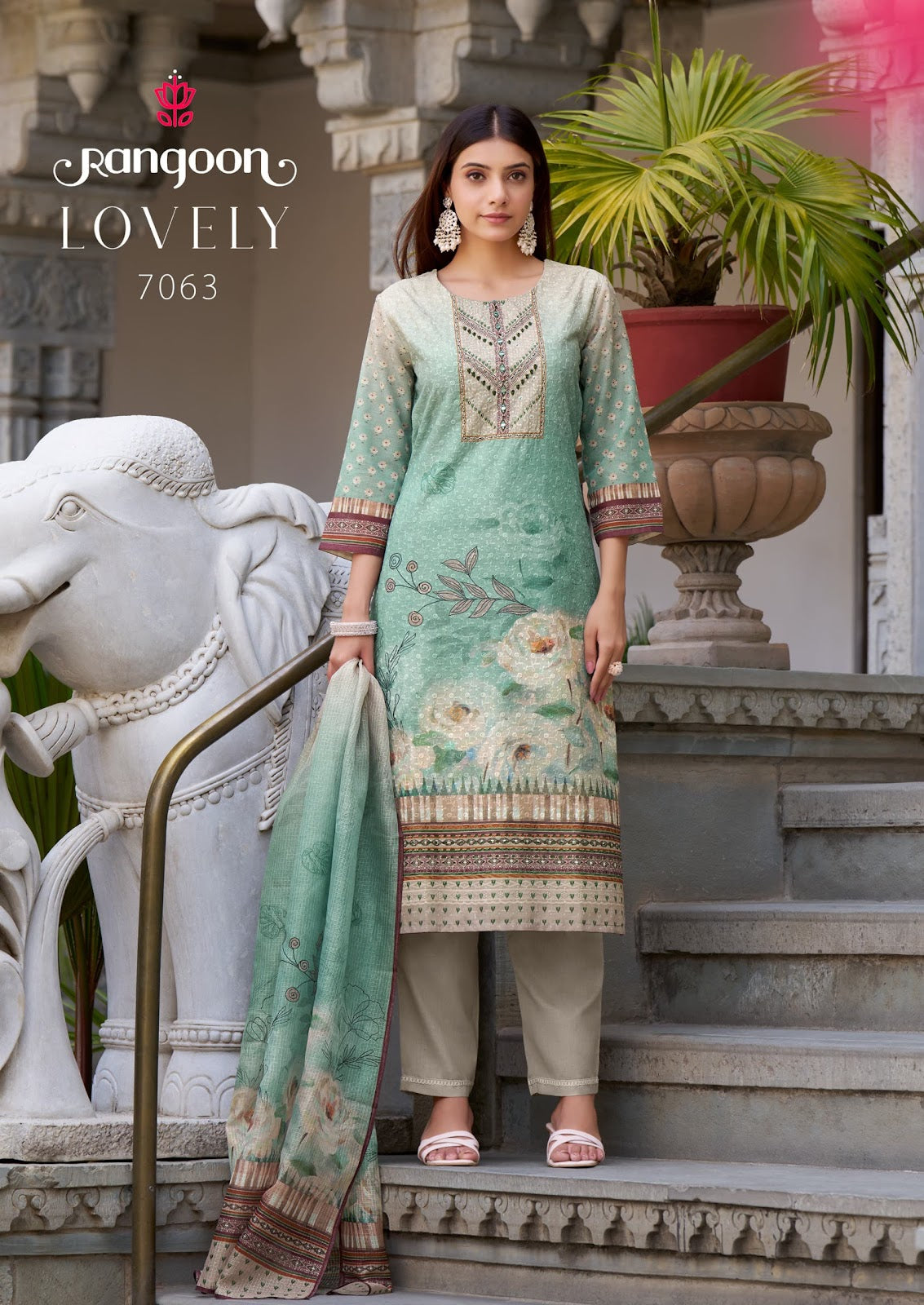 Lovely Rangoon Pure Cotton Readymade Pant Style Suits Supplier Ahmedabad