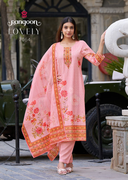 Lovely Rangoon Pure Cotton Readymade Pant Style Suits Supplier Ahmedabad