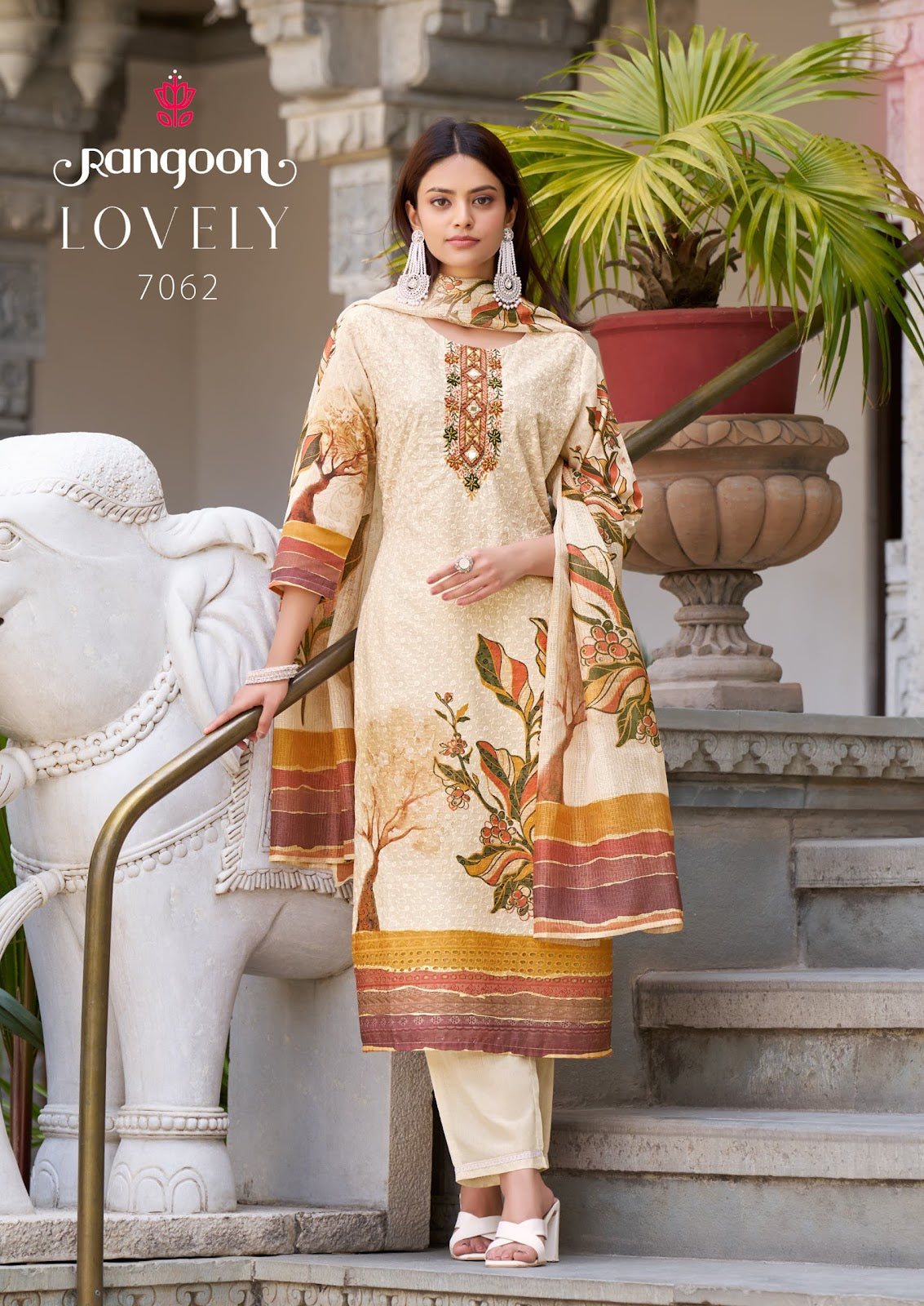 Lovely Rangoon Pure Cotton Readymade Pant Style Suits Supplier Ahmedabad