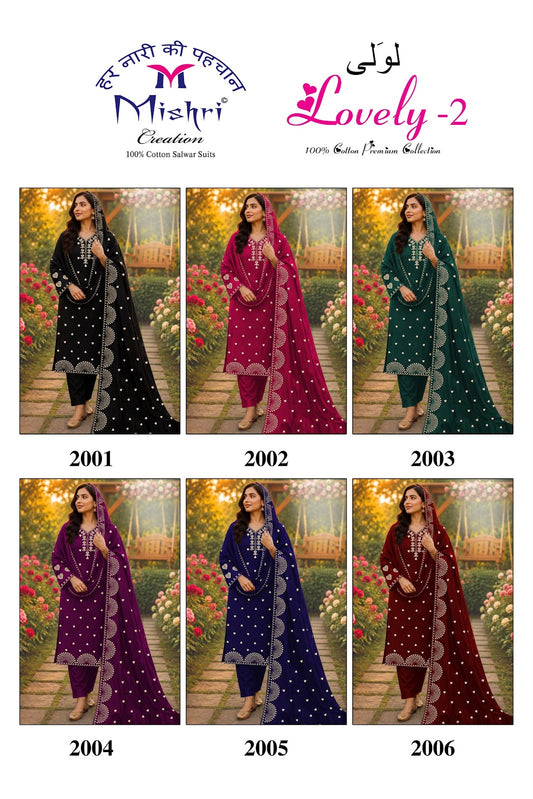 Lovely Vol 2 Mishri Cotton Karachi Salwar Suits Supplier Gujarat