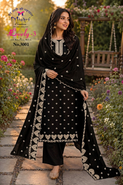 Lovely Vol 3 Mishri Cotton Karachi Salwar Suits Supplier India
