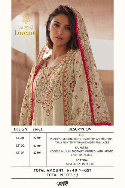 Lovenote Varshaa Viscose Muslin Pant Style Suits Manufacturer Ahmedabad