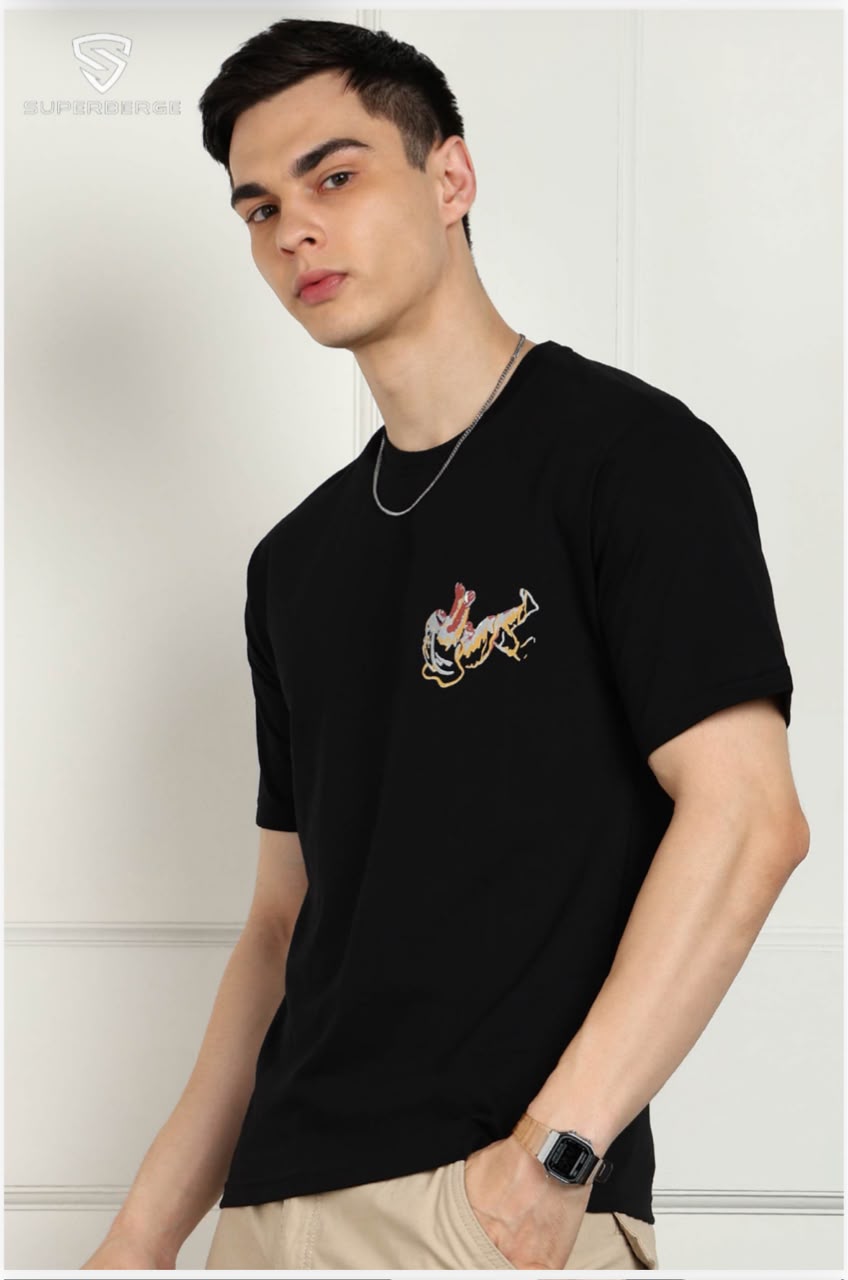 Ls-01 Down Shoulder Superberge Looper Mens Tshirts Manufacturer Gujarat