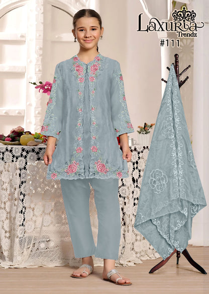 Lt-111 Laxuria Trendz Fox Georgette Girls Pakistani Readymade Suit Manufacturer Gujarat
