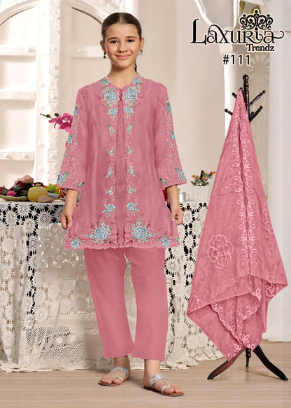 Lt-111 Laxuria Trendz Fox Georgette Girls Pakistani Readymade Suit Manufacturer Gujarat